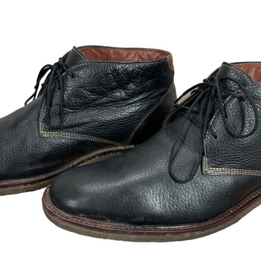 Johnston Murphy Men's Copeland Black Tumbled Leather Chukka Boots 12M