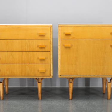 1960s Frantisek Mezulanik Pair of Chest of Drawers, Czechoslovakia 