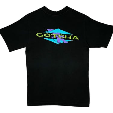 Vintage 90s Gotcha Streetwear/Skateboarding and Surf Style Double Sided Graphic T-Shirt Size Medium 