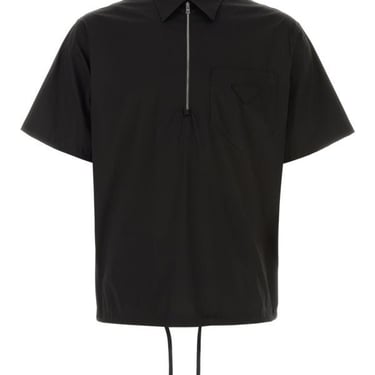 Prada Man Black Poplin Shirt