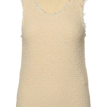 Jil Sander Cream Cotton Blend Tank Top Woman