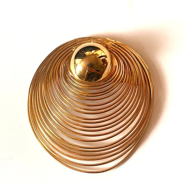Vintage Golden Brooch, Gold Pin, Wire Brooch, Vintage Wire Pin, Gold Toned Pin, Gold Toned Jewelry, Vintage Abstract Brooch 