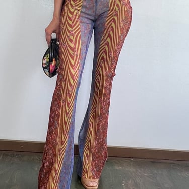 Psychedelic Pleated Flares (S)