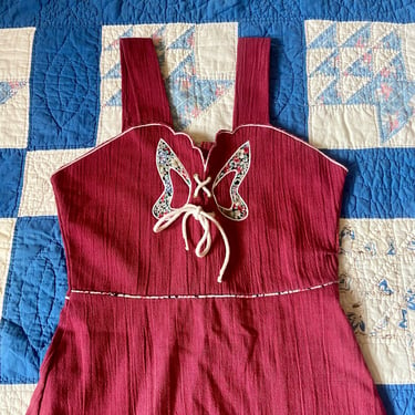 Vintage 70s Teen Girl Butterfly Dress XXS by TimeBa