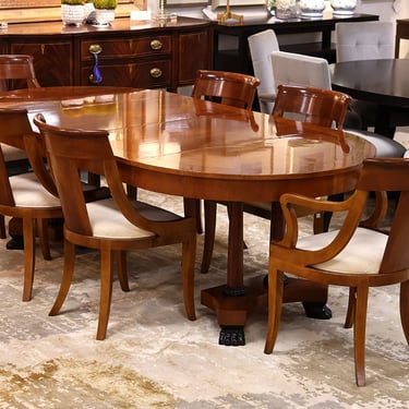 Baker Inlaid Dining Table With Six Chairs