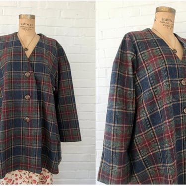 1970's Plaid Trapeze Coat 