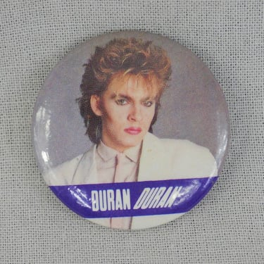 80s Duran Duran Pinback - Nick Rhodes - Original 1984 Licensed Pin Badge Button - Vintage 1980s - 1 1/4" diameter 