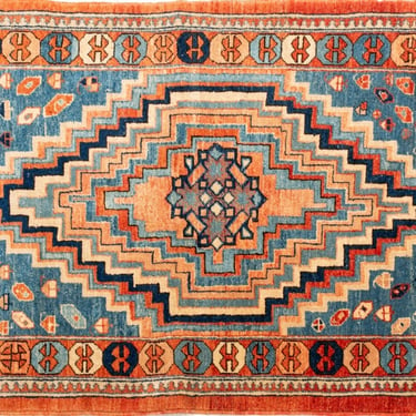 Turkish Handknotted Rug, 4' 10&quot; x 2' 10&quot;