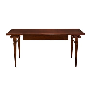 Tommi Parzinger Neoclassical Style Console Table in Mahogany 1960s