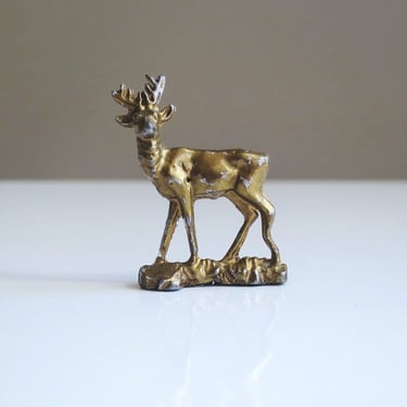 1" Deer Figurine, Dollhouse Decoration, Mini Reindeer 