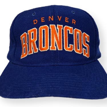 Vintage Starter Denver Broncos 100% Wool Arch Logo NFL Spell Out SnapBack Hat Cap 