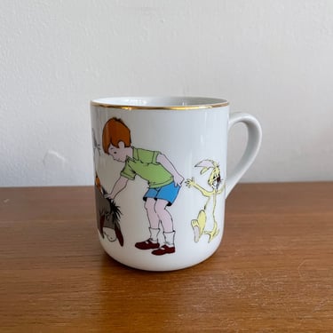 Vintage Walt Disney Winnie The Pooh Piglet Eeyore Coffee Mug Tea Cup, Made in Japan 