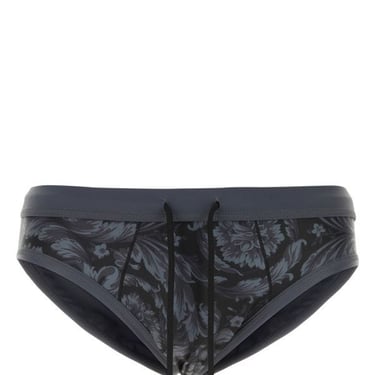 Versace Man Printed Stretch Polyester Swimming Brief