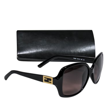Fendi - Black Rounded Oval Oversized Sunglasses