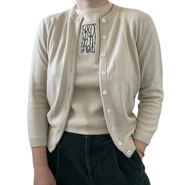Vintage Womens 1960s Dalton 100% Cashmere Preppy Sweater Vest Cardigan Set Sz S 
