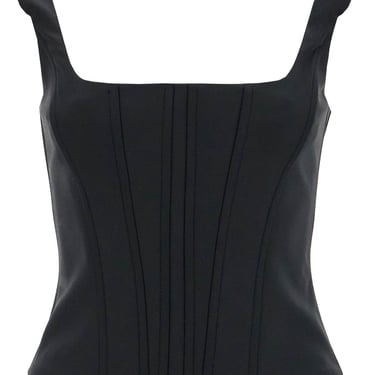 Giuseppe Di Morabito Stretch Wool Corset Top With Nine Words Women