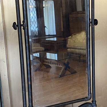 Ornate Iron Adjustable Full Length Mirror