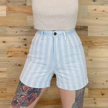 The Limited Striped High Rise Jean Shorts / Size 23 24 