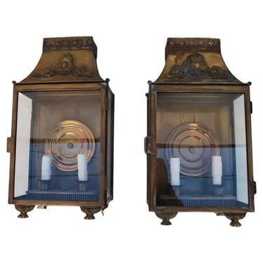 Beautiful Pair of 1930's colonial style outdoor/indoor sconces