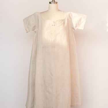 Antique Edwardian Nightgown Cotton 1910s Dress L 