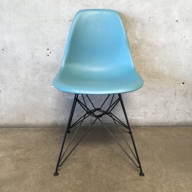 Vintage Light Blue Eiffel Leg Chair