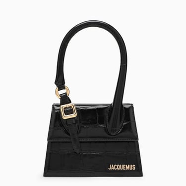 Jacquemus Le Chiquito Moyen Boucle Black Embossed Leather Bag Women