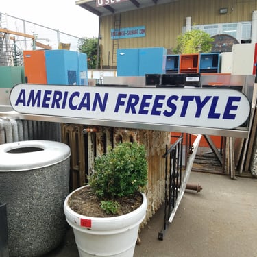 Steel LED American Freestyle Sign W10.375 x H77