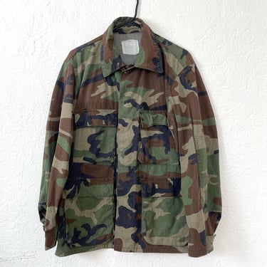 Vintage Camouflage Print Army Jacket - Size Small/Medium 