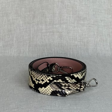 Louis Vuitton Ivory Snake Embossed Leather Bag Strap