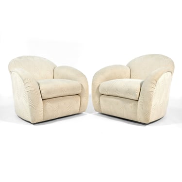 Pair of Swivel Lounge Chairs by Interior Crafts