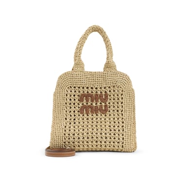 Miu Miu Raffia Handbag Women