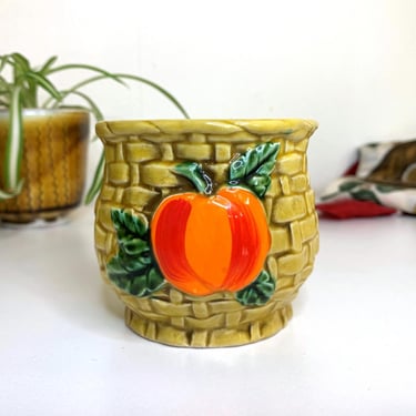 Totalparanoia 60s Vintage Ceramic Pumpkin Basket