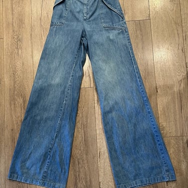 Vintage high waist 1970s jeans bell bottoms 26” x 34” Happy Legs 