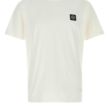 Stone Island Men White Cotton T-Shirt
