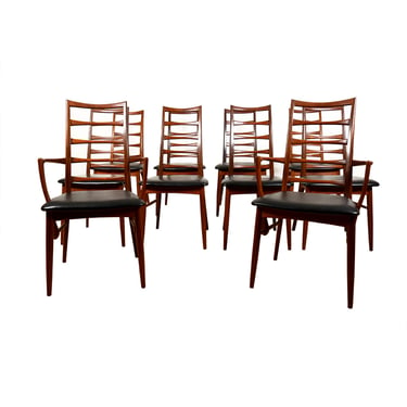 Set of 10 (2 Arm + 8 Side)Danish Modern Teak Koefoeds Hornslet Dining Chairs