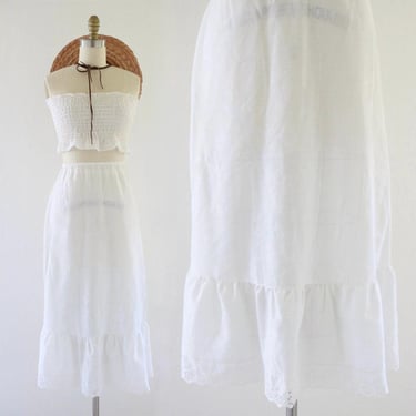 white on white eyelet skirt 26-38 waist 
