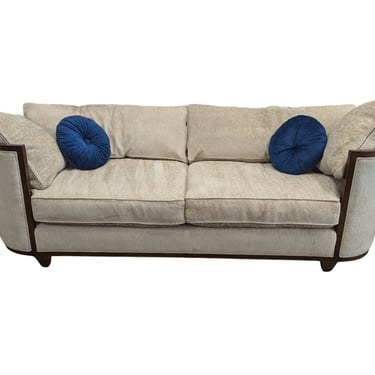 Century Furniture Cream Curved Sofa