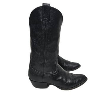 Larry Mahan Black Leather Western Cowboy Boots I Sz 11 Mens 