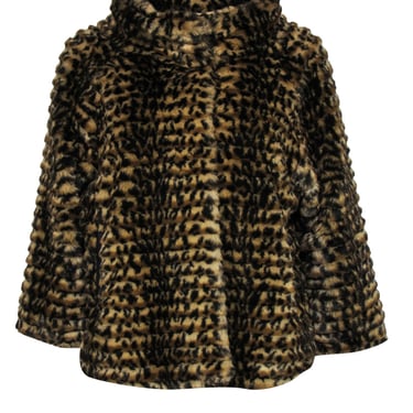 7 For All Mankind - Cheetah Print Faux Fur Jacket Sz M