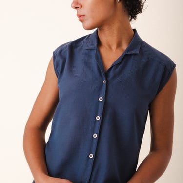 Foxes Blouse in Graphite Stripe