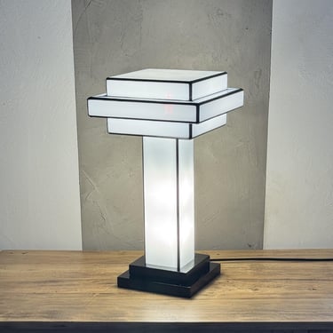 XL Art Deco Tiffany Stained Glass Lamp "Simplissime" N 967 