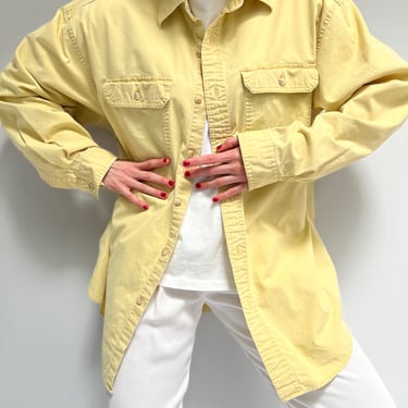90s Lemon Pocketed Button Up