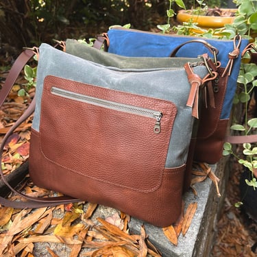 Waxed Canvas and Leather Day Bag PRE-ORDER