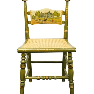 GENUINE HITCHCOCK Limited Edition Hand Painted Accent Chair - The Adams Old House 1976 No. 90 