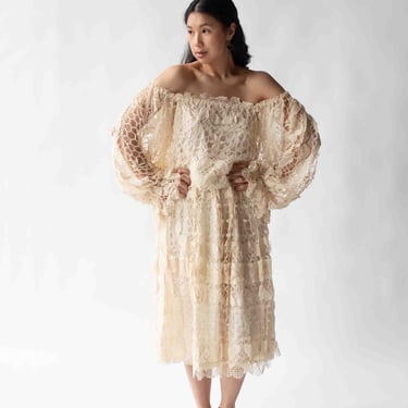 1970s Crochet Dress Set 