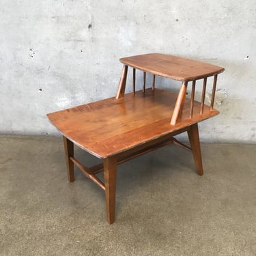 Vintage Mid Century Modrn Two Tier Side Table