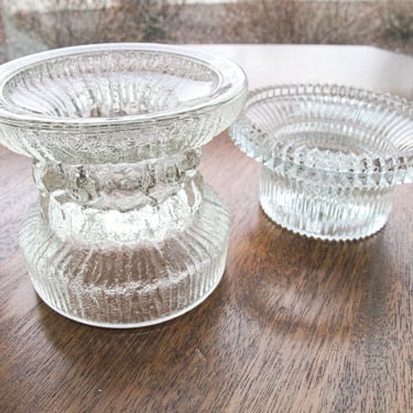 Glass Candle Holders - 2 Available & Sold Separately 