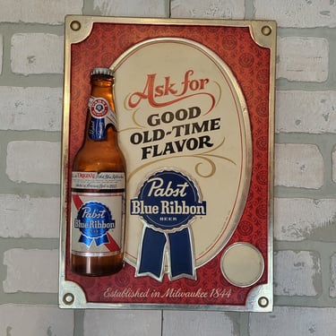 Vintage Pabst Blue Ribbon Beer Sign 