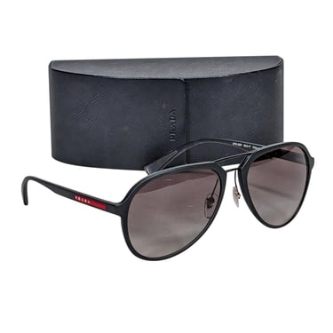 Prada - Matte Black Aviator Sunglasses