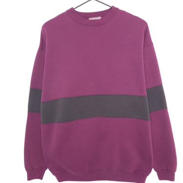 1990s Burgundy Colorblock Sweatshirt USA